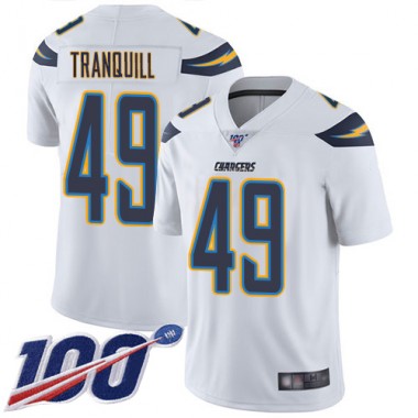 Los Angeles Chargers NFL Football Drue Tranquill White Jersey Men Limited #49 Road 100th Season Vapor Untouchable->los angeles chargers->NFL Jersey